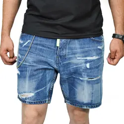 شلوارک جین آبی تیره زاپ دار Dsquared