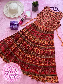 ساحلی نخ کتان هندی حلقه ای کلوش گلبهی