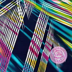 بلوز نخ پنبه ای استین کوتاه شبرنگی