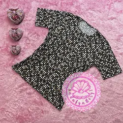 بلوز نخ پنبه ای استین کوتاه چهارخونه ای