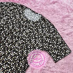 بلوز نخ پنبه ای استین کوتاه چهارخونه ای