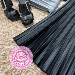 دامن ساتن پلیسه بلند در رنگبندی