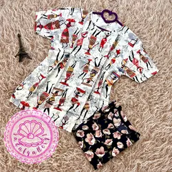 بلوز نخی استین کوتاه(کد1064)