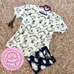 بلوز نخی استین کوتاه(کد1064)