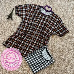 بلوز نخی استین کوتاه(کد1064)