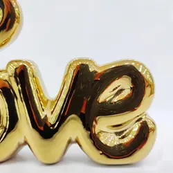 تندیس دکوری مدل عشق (LOVE) | اکسسوری طلایی کد 29006