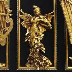 تابلو پلی استر فرشته طرح سه نوازنده | تابلو پلی استر طرح چنگ هارپ کد 0209