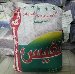 برنج پاکستانی نفیس سوپر باسماتی، امسال، ضمانت 100%اصل، پلمپ، بدون قاطی درجه یک ۱۰ کیلوگرم