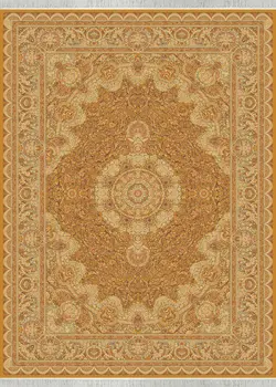 فرش 1500شانه طرح اورانوس ابریشم ریشه دستی