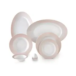 سرویس چینی 28 پارچه غذاخوری چینی زرین ایران سری ایتالیا اف مدل مریدین