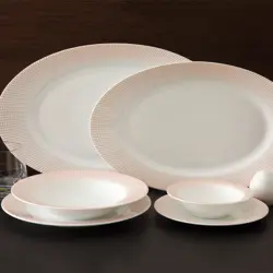 سرویس چینی 28 پارچه غذاخوری چینی زرین ایران سری ایتالیا اف مدل مریدین