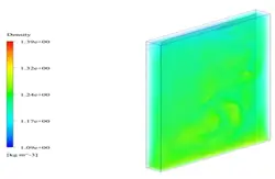نمای دو پوسته دارای سایه انداز با مدل تشعشع، شبیه سازی با انسیس فلوئنت