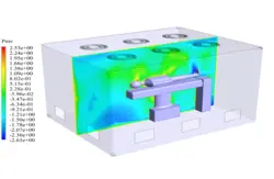 تنفس مداوم بیمار کرونایی در اتاق تمیز، شبیه سازی با انسیس فلوئنت