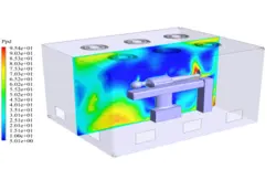 تنفس مداوم بیمار کرونایی در اتاق تمیز، شبیه سازی با انسیس فلوئنت