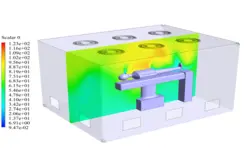 تنفس مداوم بیمار کرونایی در اتاق تمیز، شبیه سازی با انسیس فلوئنت