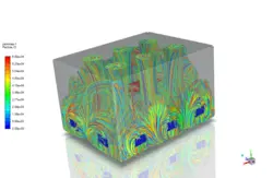 تنفس مداوم بیمار کرونایی در اتاق تمیز، شبیه سازی با انسیس فلوئنت