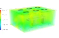 تنفس مداوم بیمار کرونایی در اتاق تمیز، شبیه سازی با انسیس فلوئنت