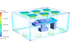 تنفس مداوم بیمار کرونایی در اتاق تمیز، شبیه سازی با انسیس فلوئنت