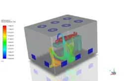 تنفس مداوم بیمار کرونایی در اتاق تمیز، شبیه سازی با انسیس فلوئنت
