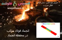 انجماد فولاد مذاب در محفظه انجماد، شبیه سازی با انسیس فلوئنت