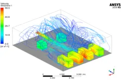 سیستم تهویه موتورخانه کشتی، شبیه سازی با انسیس فلوئنت