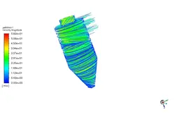 سیکلون با مدل DPM، شبیه سازی با انسیس فلوئنت