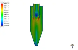 سیکلون با مدل DPM، شبیه سازی با انسیس فلوئنت