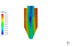 سیکلون با مدل DPM، شبیه سازی با انسیس فلوئنت
