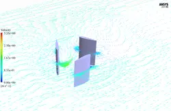 توربین آب عمودی داریوس با مش متحرک، شبیه سازی با انسیس فلوئنت