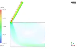 دودکش خورشیدی برای سیستم HVAC اتاق، شبیه سازی با انسیس فلوئنت