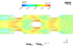 انتقال حرارت نانو سیال در یک مبدل حرارتی متخلخل، شبیه سازی با انسیس فلوئنت