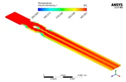 انتقال حرارت نانو سیال در یک مبدل حرارتی متخلخل، شبیه سازی با انسیس فلوئنت