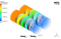 پمپ پیچشی دوقلو، شبیه سازی با انسیس فلوئنت