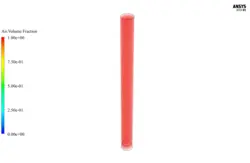 جذب آمونیاک در آب در برج جذب، شبیه سازی با انسیس قلوئنت