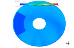 انتقال حرارت سیستم هدایت دیسک ترمز، شبیه سازی با انسیس فلوئنت