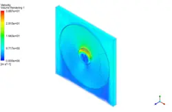 انتقال حرارت سیستم هدایت دیسک ترمز، شبیه سازی با انسیس فلوئنت