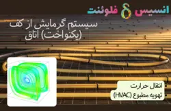 سیستم گرمایش از کف (یکنواخت) اتاق، شبیه سازی با انسیس فلوئنت