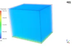 سیستم گرمایش از کف (یکنواخت) اتاق، شبیه سازی با انسیس فلوئنت