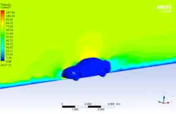 تولید صدا روی خودرو آئودی با و بدون اسپویلر، شبیه سازی با انسیس فلوئنت