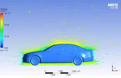 تولید صدا روی خودرو آئودی با و بدون اسپویلر، شبیه سازی با انسیس فلوئنت