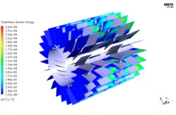کمپرسور چند مرحله ای با 2 روتور و 2 ردیف استاتور، شبیه سازی با انسیس فلوئنت