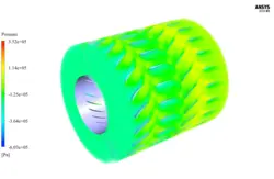 کمپرسور چند مرحله ای با 2 روتور و 2 ردیف استاتور، شبیه سازی با انسیس فلوئنت