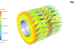 کمپرسور چند مرحله ای با 2 روتور و 2 ردیف استاتور، شبیه سازی با انسیس فلوئنت