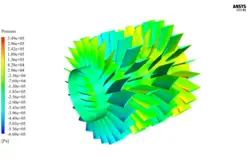 کمپرسور چند مرحله ای با 2 روتور و 2 ردیف استاتور، شبیه سازی با انسیس فلوئنت