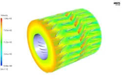 کمپرسور چند مرحله ای با 2 روتور و 2 ردیف استاتور، شبیه سازی با انسیس فلوئنت