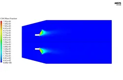 احتراق غیر پیش آمیخته، شبیه سازی با انسیس فلوئنت