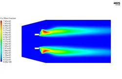 احتراق غیر پیش آمیخته، شبیه سازی با انسیس فلوئنت