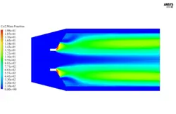 احتراق غیر پیش آمیخته، شبیه سازی با انسیس فلوئنت