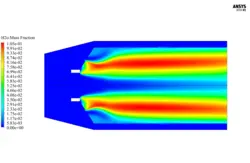 احتراق غیر پیش آمیخته، شبیه سازی با انسیس فلوئنت
