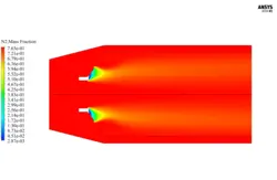 احتراق غیر پیش آمیخته، شبیه سازی با انسیس فلوئنت